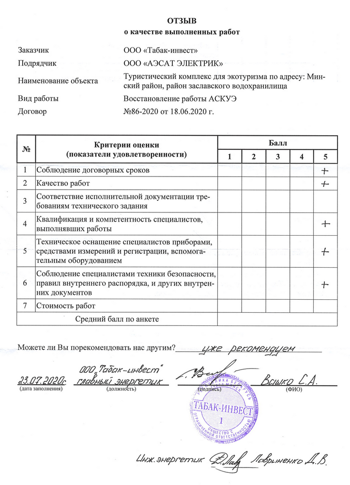 Отзыв