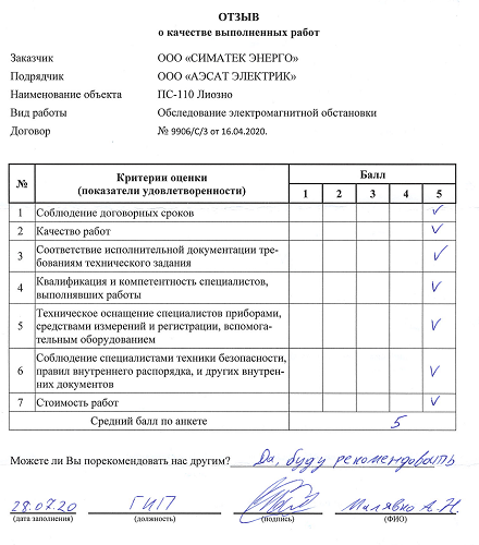 Отзыв