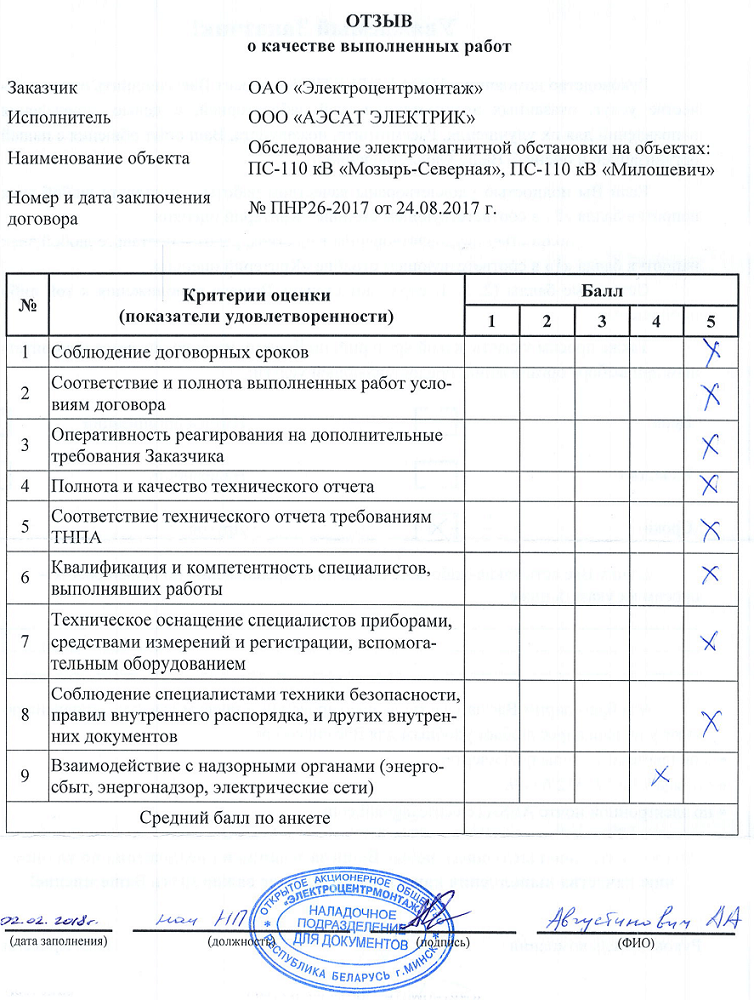 Отзыв